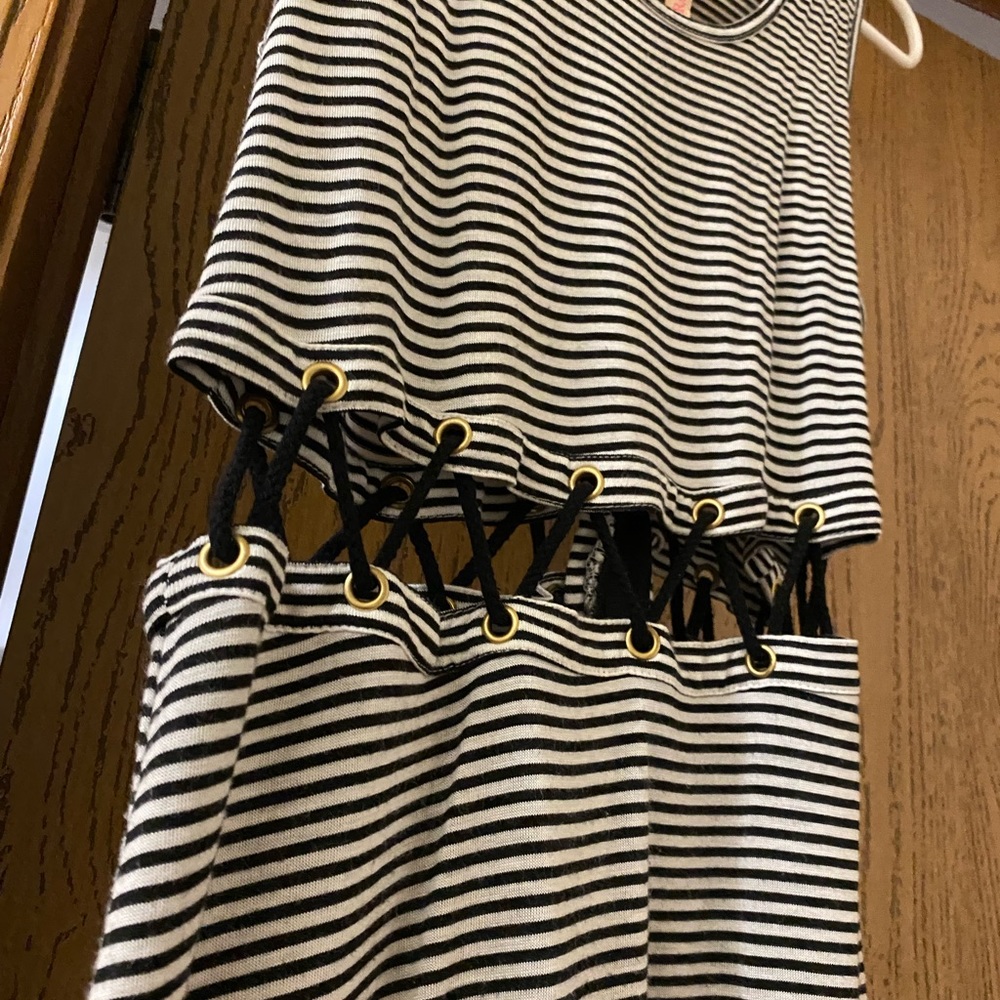 Small long maxi dress with strings at belly area
